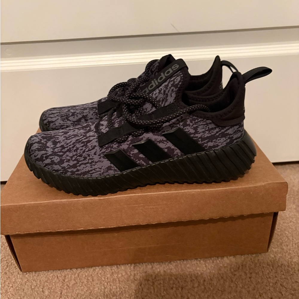adidas Black and Gray Textured Running Shoes